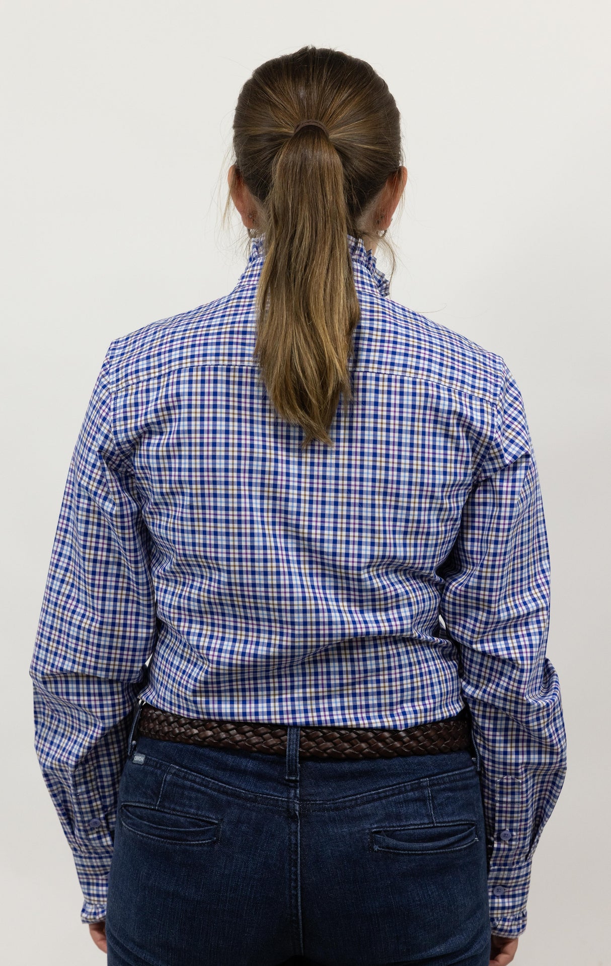 Sarah - Long Sleeve Collared Shirt WITH Ruffles