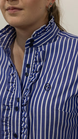 Reagan - Long Sleeve Collared Shirt WITH Ruffles