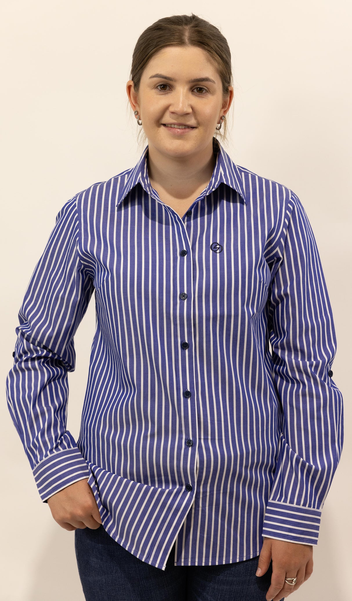 Rachel - Collared Long Sleeve Cotton Shirt