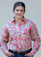 Cybil - Long Sleeve Cotton Collared Shirt