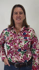 Lauren - 1/2 Button Front Long Sleeve Cotton Collared Shirt