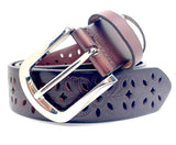 Leather Belt - Dark Chestnut - Genuine Leather