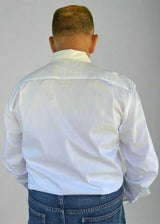 White - Mens Long Sleeve Cotton Dress Shirt