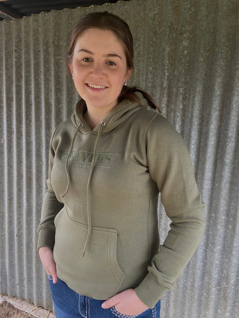 Ladies Olive Hoodie